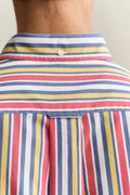MODEL WEARING REG MULTISTRIPE POPLIN SHIRT