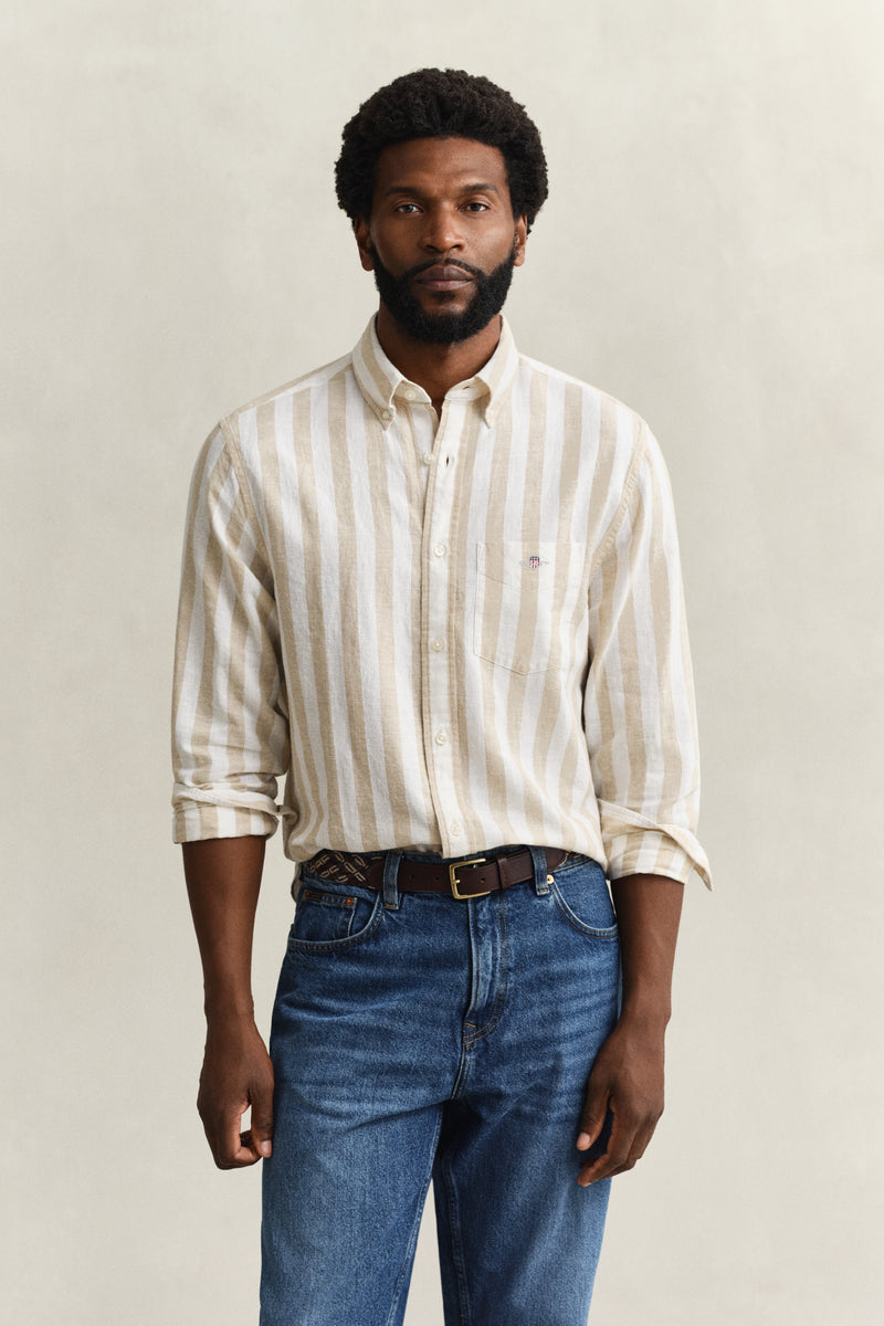 Striped Linen Blend Shirt