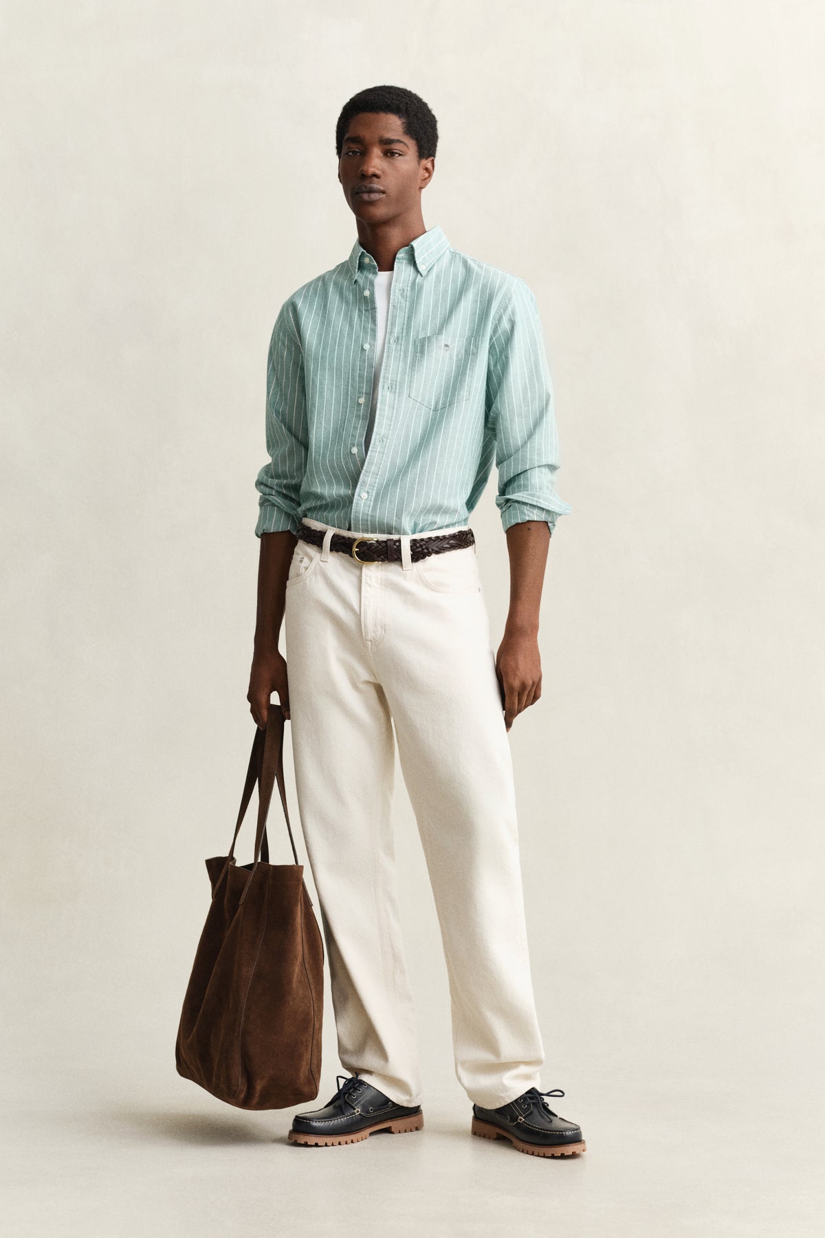 BOTANICAL HUE, REG CLASSIC OXFORD STRIPE SHIRT BY GANT AU.