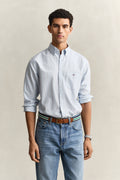SKY BLUE, REG CLASSIC OXFORD STRIPE SHIRT, FRONT-VIEW BY GANT AU.