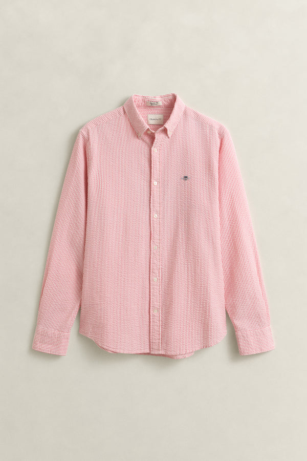 Regular Fit Striped Seersucker Shirt