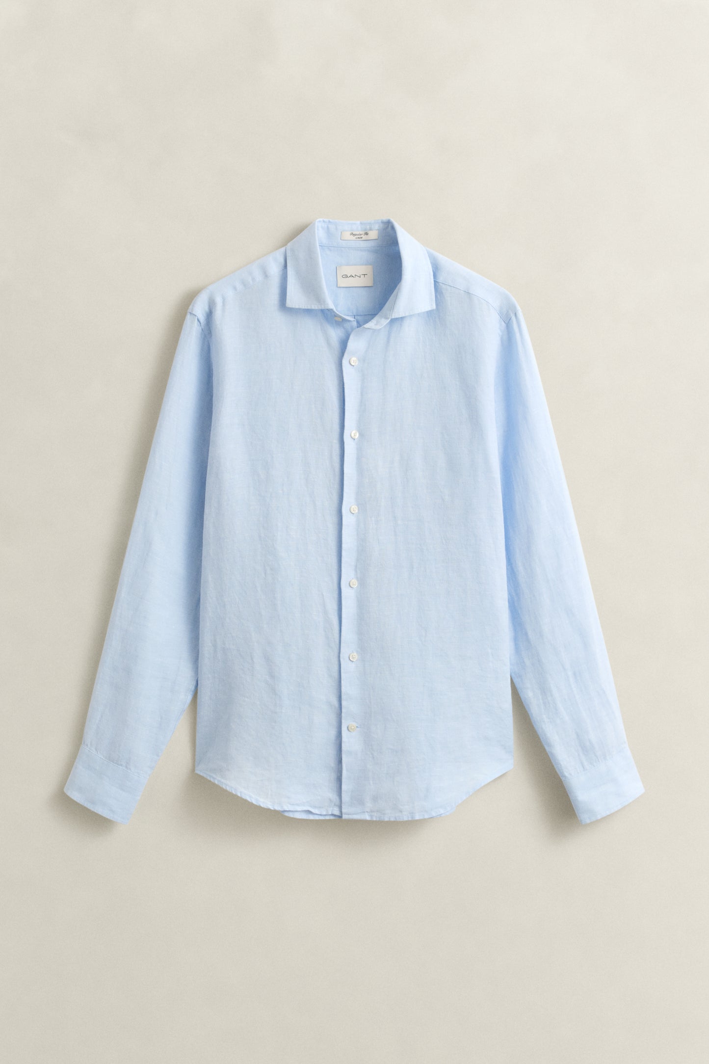 SKY BLUE, REG LINEN SHIRT, FLAT-LAY BY GANT AU.