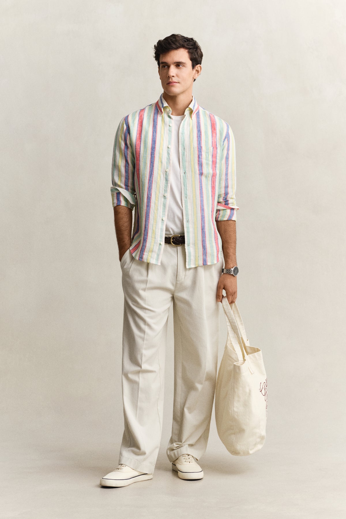 MULTICOLOR, REG MULTISTRIPE LINEN SHIRT BY GANT AU.