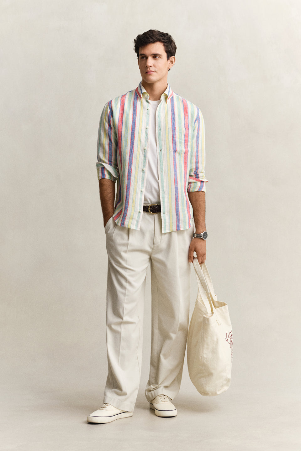 Multistriped Linen Shirt