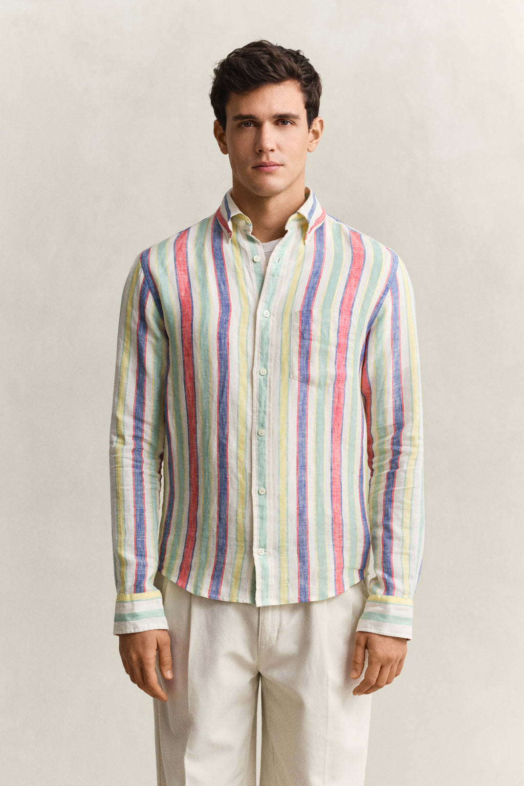 Multistriped Linen Shirt