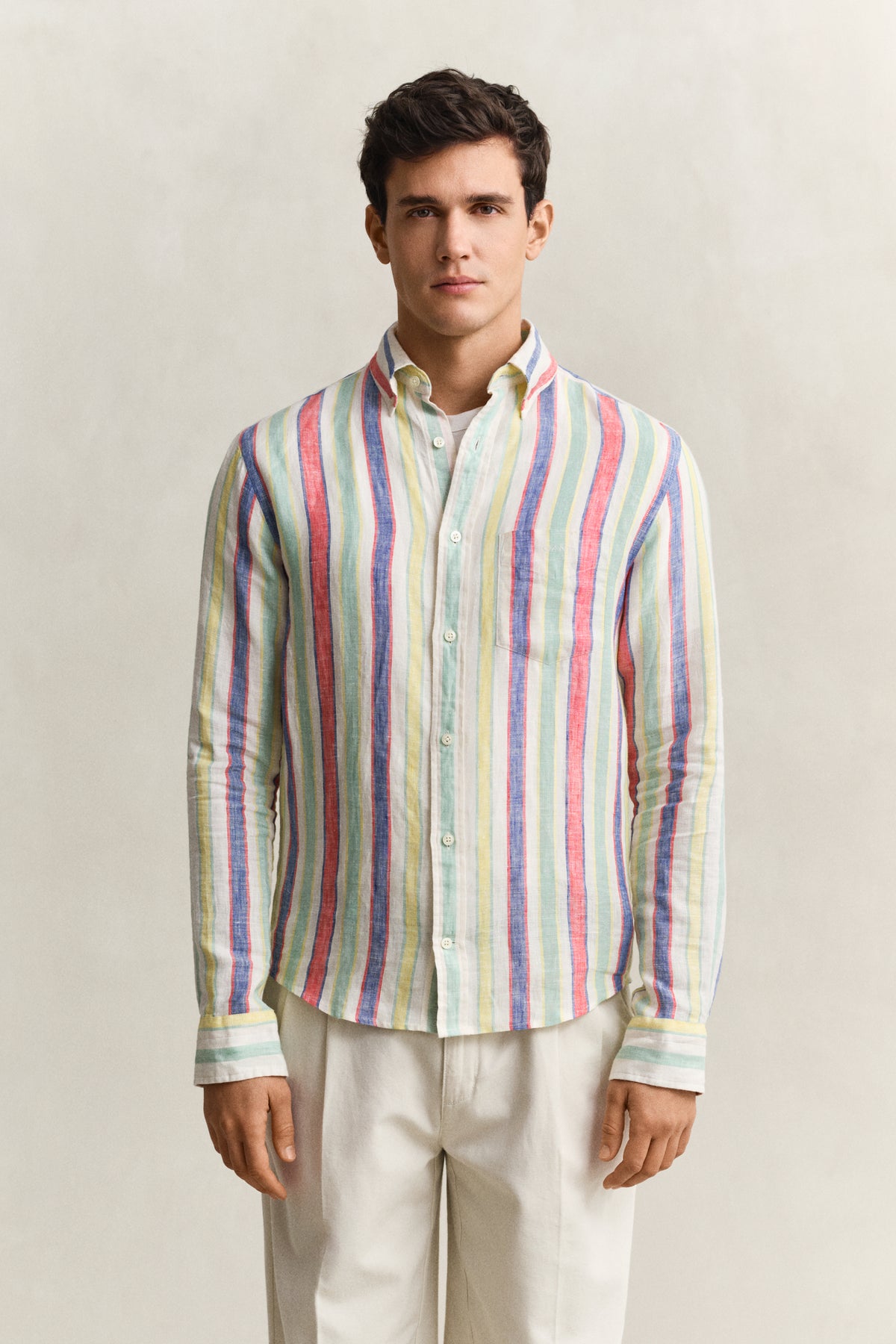 Multistriped Linen Shirt