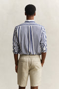 RICH NAVY, REG COTTON VOILE STRIPE SHIRT, BACK-VIEW BY GANT AU.
