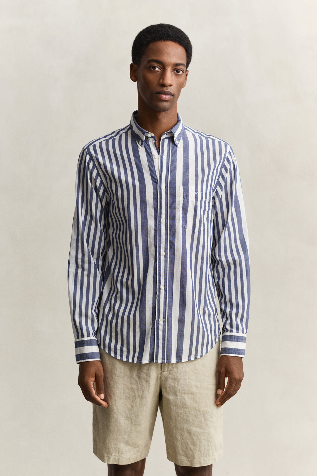 Striped Cotton Voile Shirt