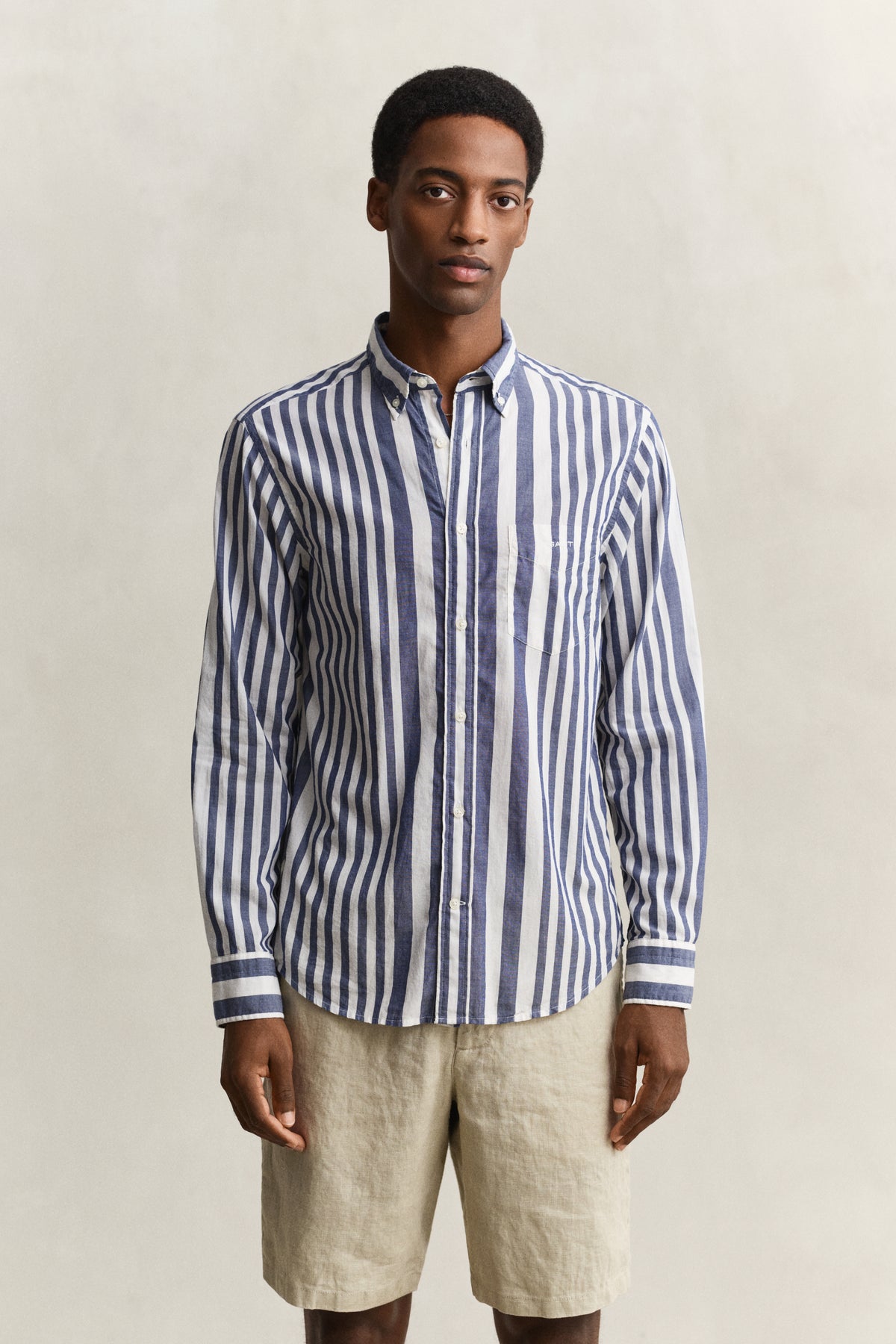 Striped Cotton Voile Shirt