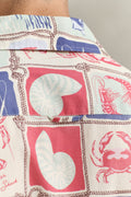 CREAMED WHITE, REL NAUTICAL PRINT SS SHIRT, CLOSE-UP BY GANT AU.