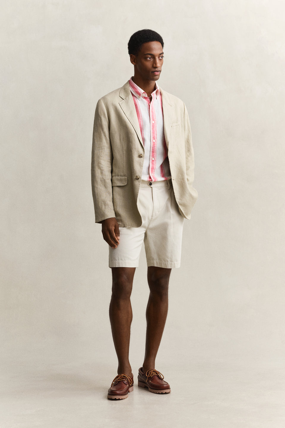 Striped Linen Blend Shirt