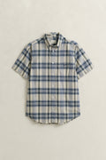 FADED DENIM, REG INDIAN MADRAS CHECK SS SHIRT BY GANT AU.