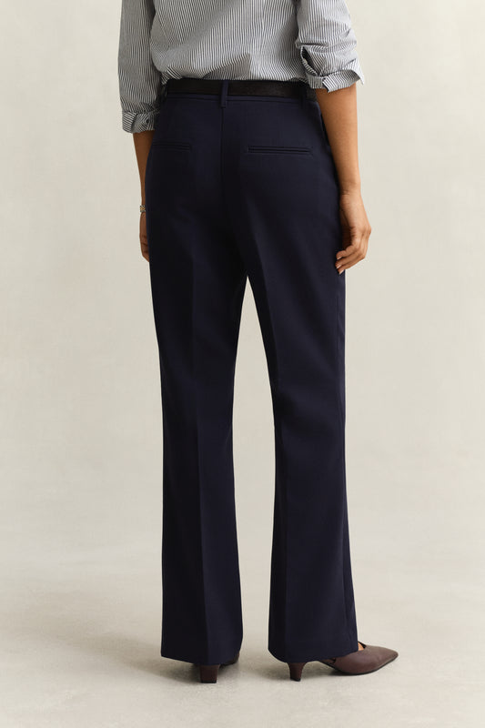 EVENING BLUE, Slim Flared Slacks, BACK-VIEW BY GANT AU.