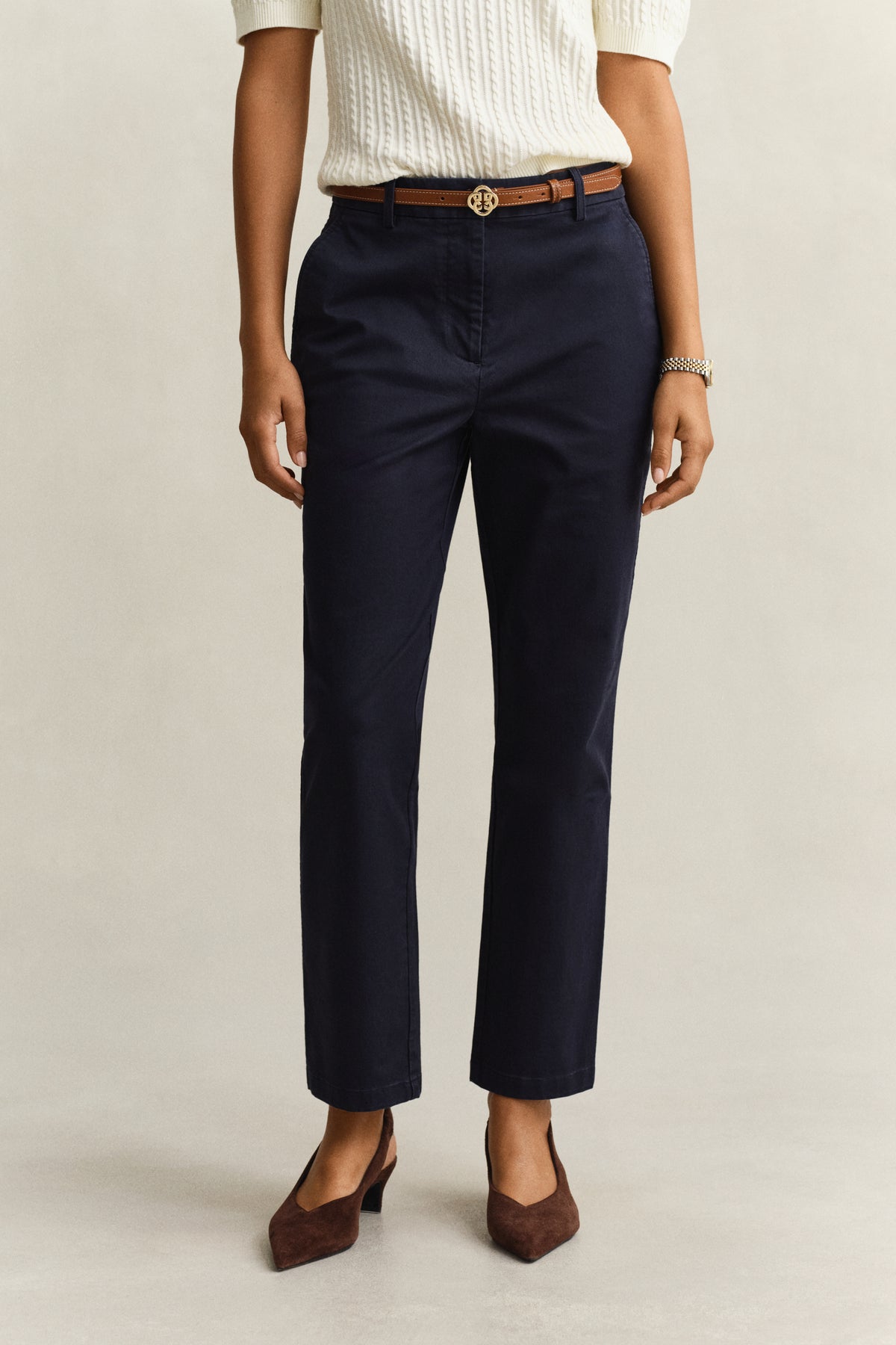 EVENING BLUE, Classic Slim Chinos, CLOSE-UP BY GANT AU.