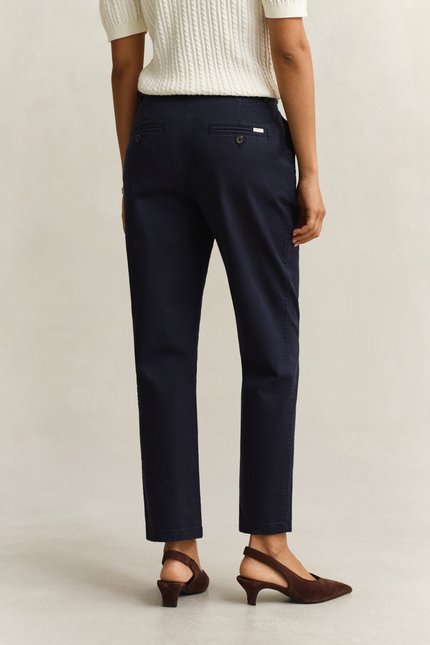 EVENING BLUE, Classic Slim Chinos, BACK-VIEW BY GANT AU.
