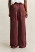FRESH SOIL, LINEN BLEND PULL ON PANTS, BACK-VIEW BY GANT AU.
