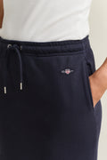 EVENING BLUE, REG SHIELD JERSEY SKIRT, CLOSE-UP BY GANT AU.
