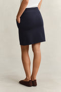 EVENING BLUE, REG SHIELD JERSEY SKIRT, BACK-VIEW BY GANT AU.