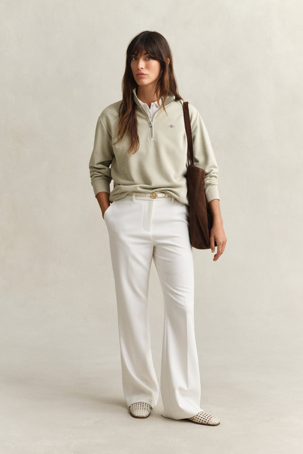 COUNTRY BEIGE, SHIELD HALF-ZIP BY GANT AU.