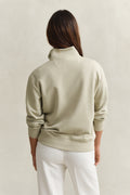 COUNTRY BEIGE, SHIELD HALF-ZIP, BACK-VIEW BY GANT AU.