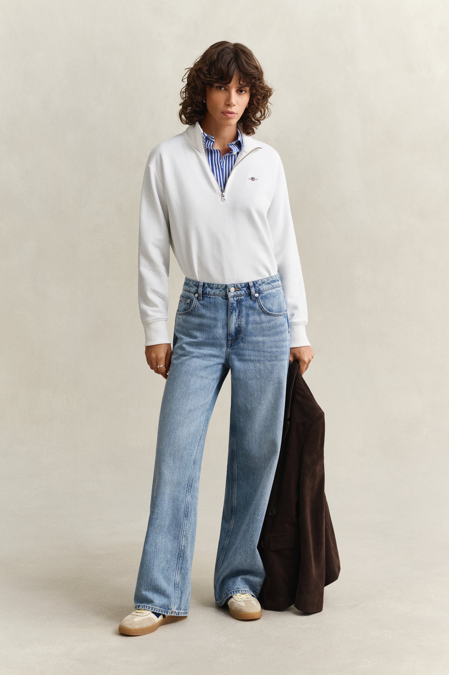 EGGSHELL, SHIELD HALF-ZIP BY GANT AU.