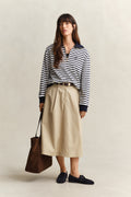 EVENING BLUE, STRIPED HALF ZIP SWEAT BY GANT AU.