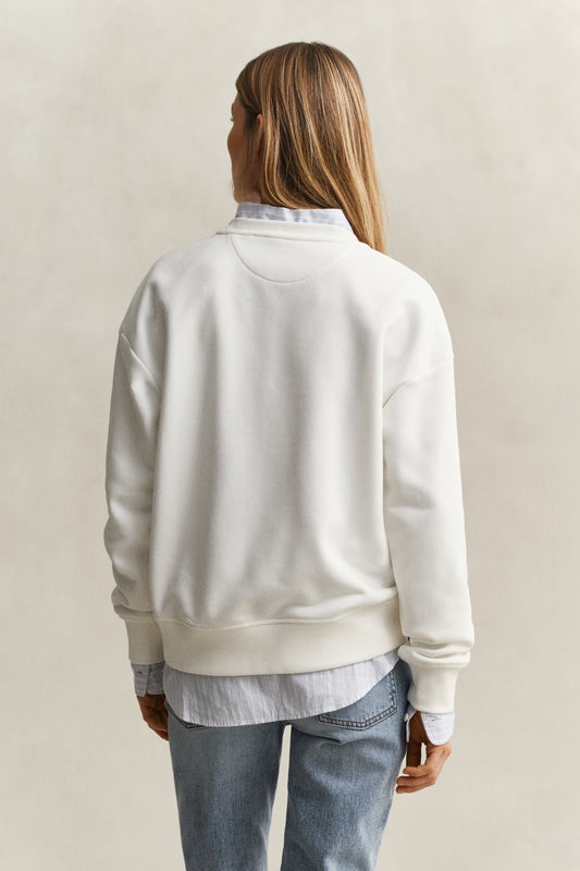 EGGSHELL, SHIELD C-NECK SWEAT, BACK-VIEW BY GANT AU.