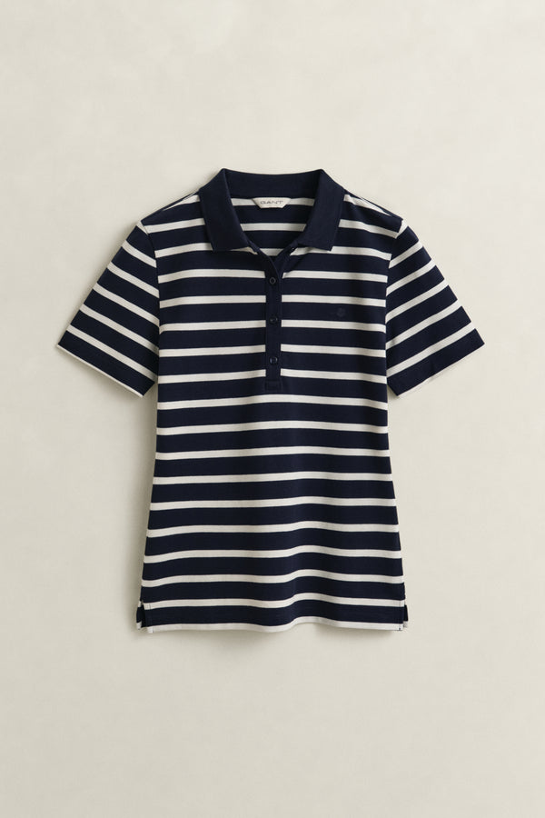 Striped Piqué Polo Shirt