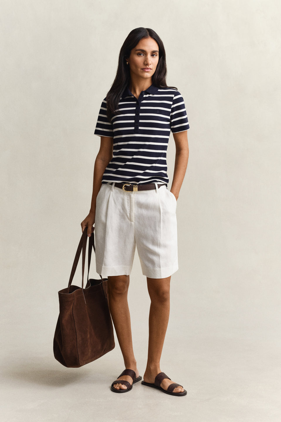 Striped Piqué Polo Shirt
