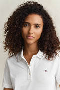 WHITE, REG SHIELD SS PIQUE POLO, CLOSE-UP BY GANT AU.