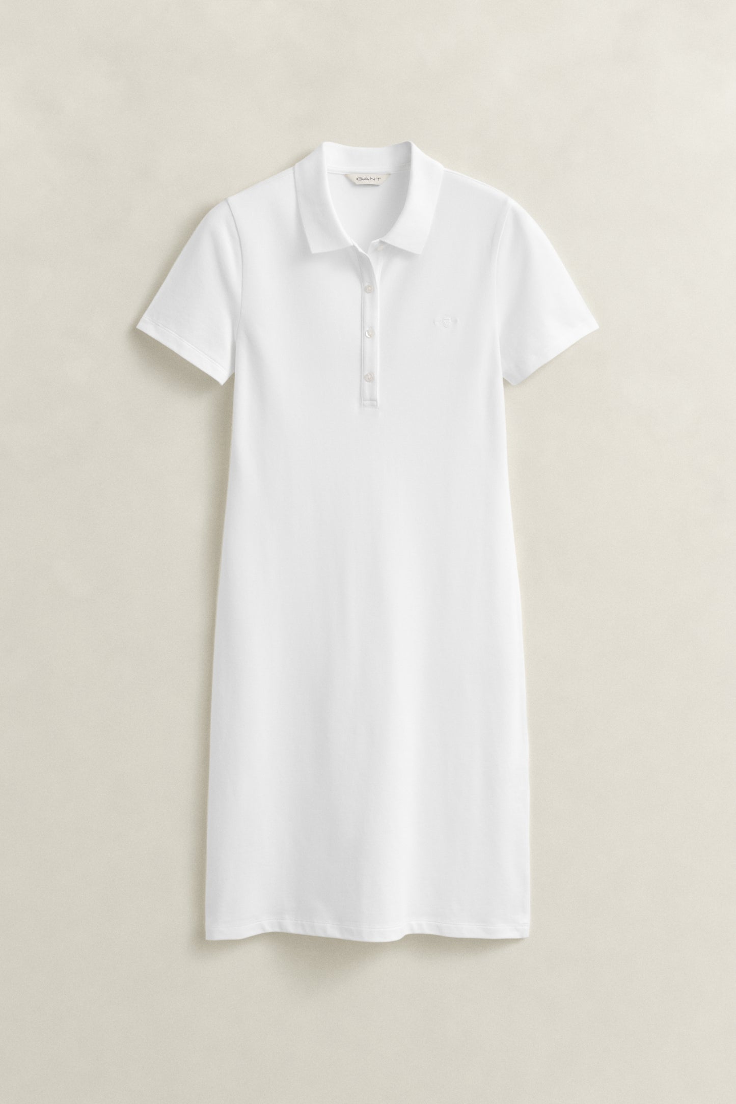 WHITE, Shield Polo Dress, FLAT-LAY BY GANT AU.