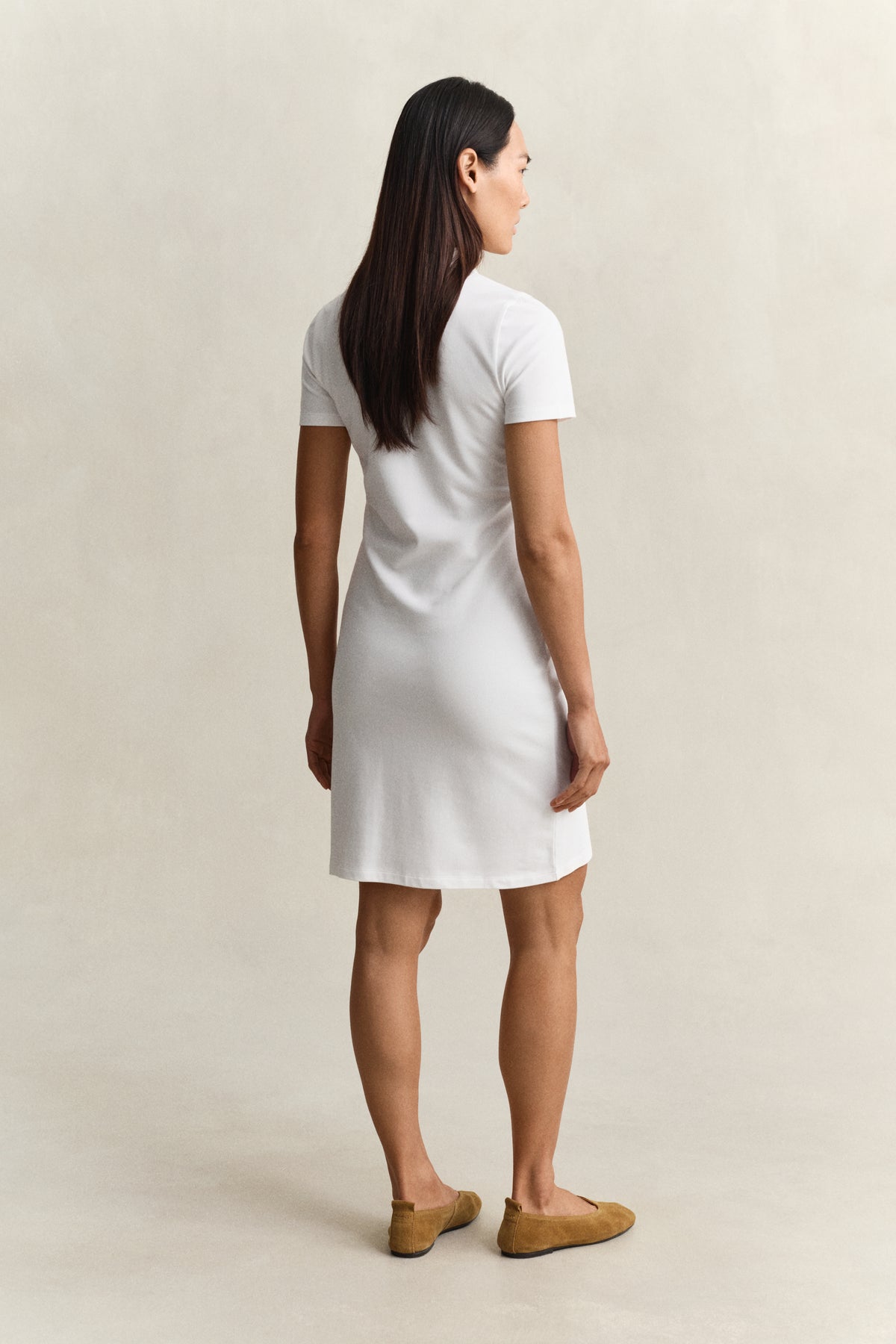 WHITE, Shield Polo Dress, BACK-VIEW BY GANT AU.