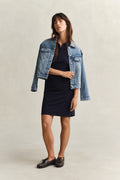 EVENING BLUE, Shield Polo Dress BY GANT AU.
