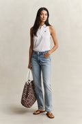 WHITE, REG SLEEVELESS PIQUE POLO BY GANT AU.