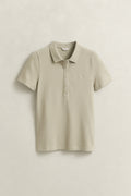 COUNTRY BEIGE, Slim Polo Shirt, FLAT-LAY BY GANT AU.