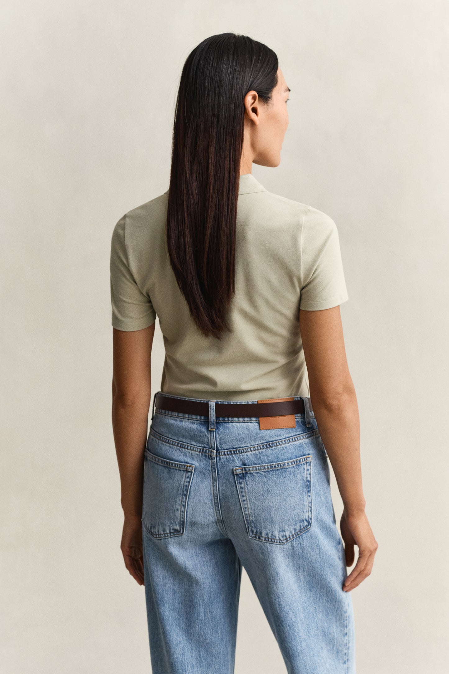 COUNTRY BEIGE, Slim Polo Shirt, BACK-VIEW BY GANT AU.