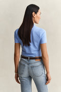 HYDRANGEA BLUE, Slim Polo Shirt, BACK-VIEW BY GANT AU.