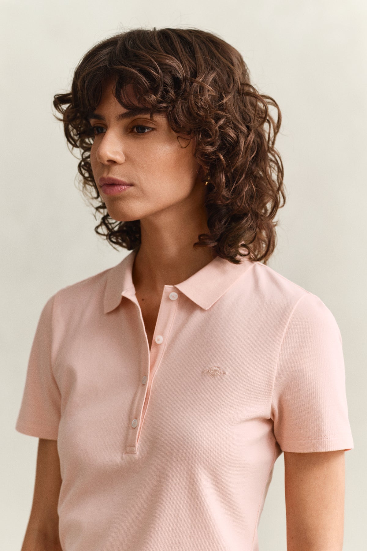 APRICOT PINK, Slim Polo Shirt, CLOSE-UP BY GANT AU.