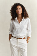 WHITE, REL CLASSIC POPLIN SHIRT, FRONT-VIEW BY GANT AU.