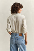 COUNTRY BEIGE, REG CLASSIC POPLIN STRIPED SHIRT, BACK-VIEW BY GANT AU.