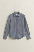 CLASSIC BLUE, REG CLASSIC POPLIN STRIPED SHIRT BY GANT AU.