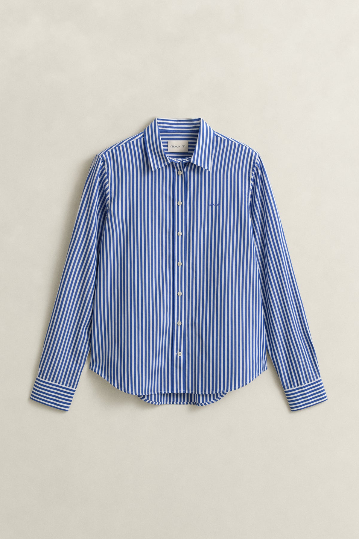 ROYAL BLUE, REG CLASSIC POPLIN STRIPED SHIRT, FLAT-LAY BY GANT AU.