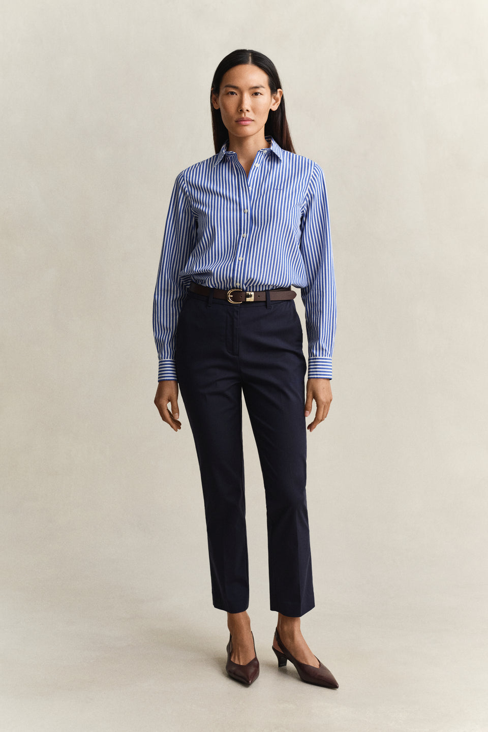 Regular Fit Classic Striped Poplin Shirt