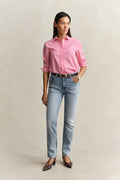 BRIGHT FUSCHIA, REG CLASSIC POPLIN STRIPED SHIRT BY GANT AU.