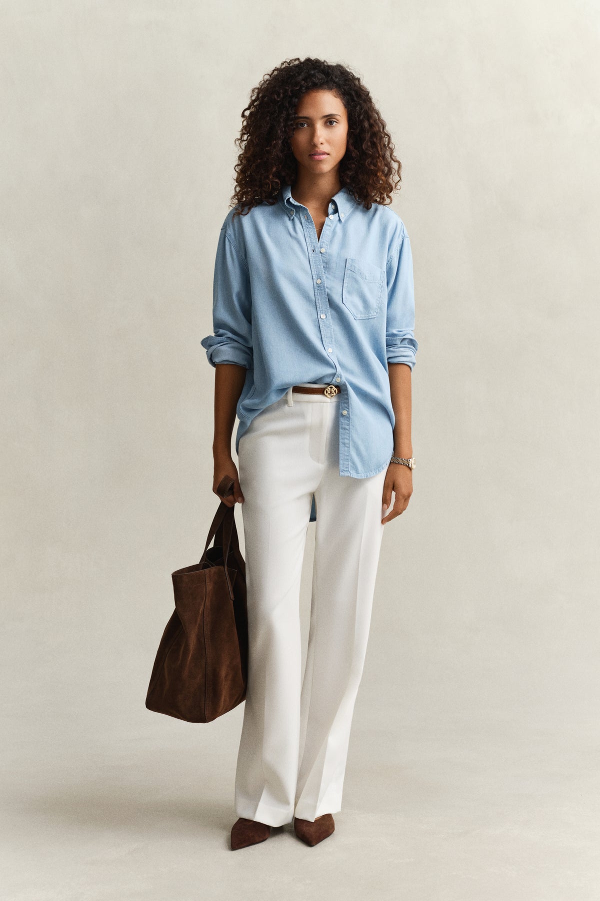 LIGHT BLUE WORN IN, Relaxed Indigo Shirt BY GANT AU.