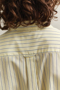 VANILLA YELLOW, REG CLASSIC POPLIN STRIPE SHIRT, CLOSE-UP BY GANT AU.