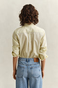 VANILLA YELLOW, REG CLASSIC POPLIN STRIPE SHIRT, BACK-VIEW BY GANT AU.