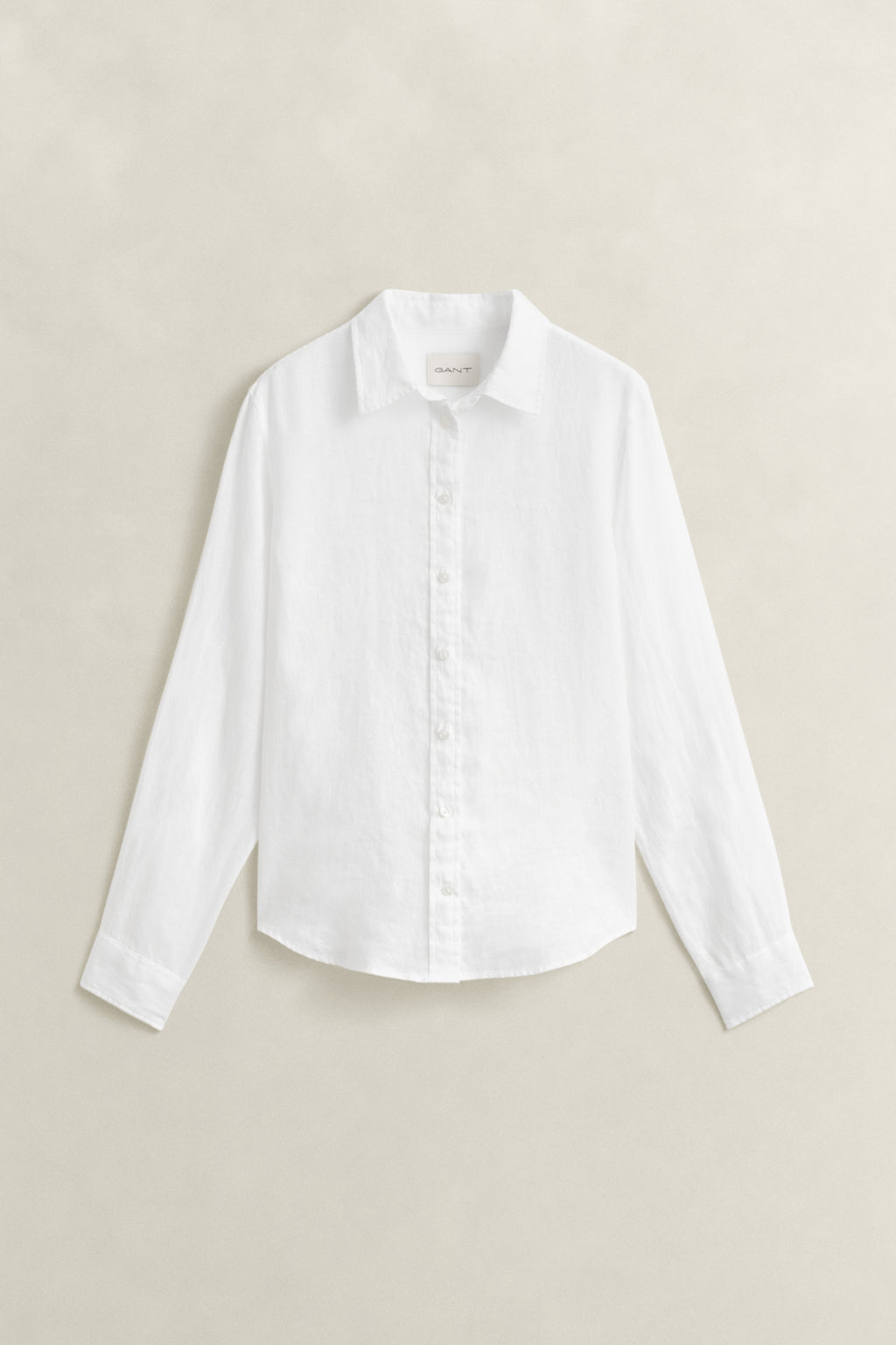 WHITE, REG LINEN LS SHIRT, FLAT-LAY BY GANT AU.