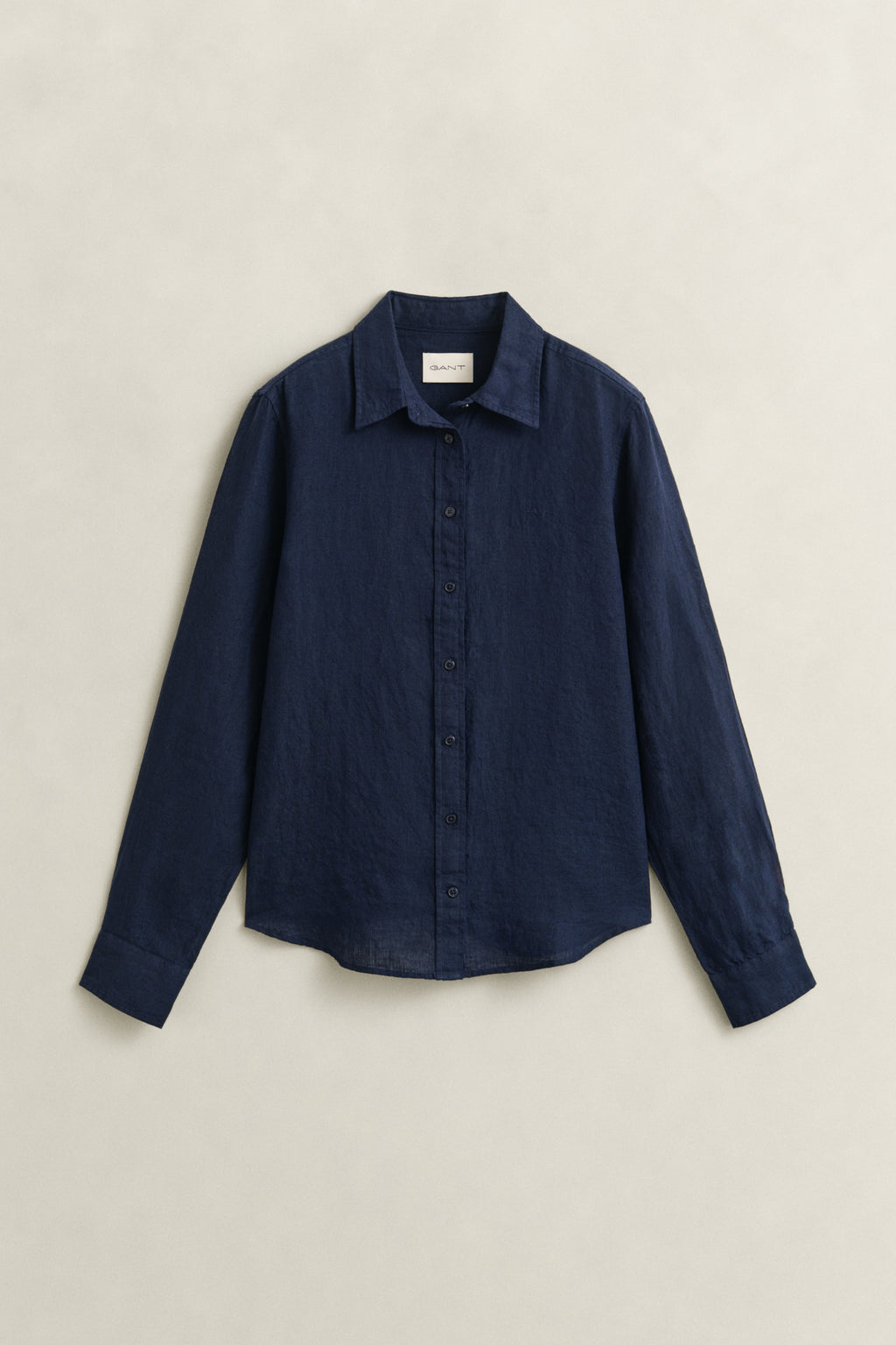 EVENING BLUE, REG LINEN LS SHIRT, FLAT-LAY BY GANT AU.