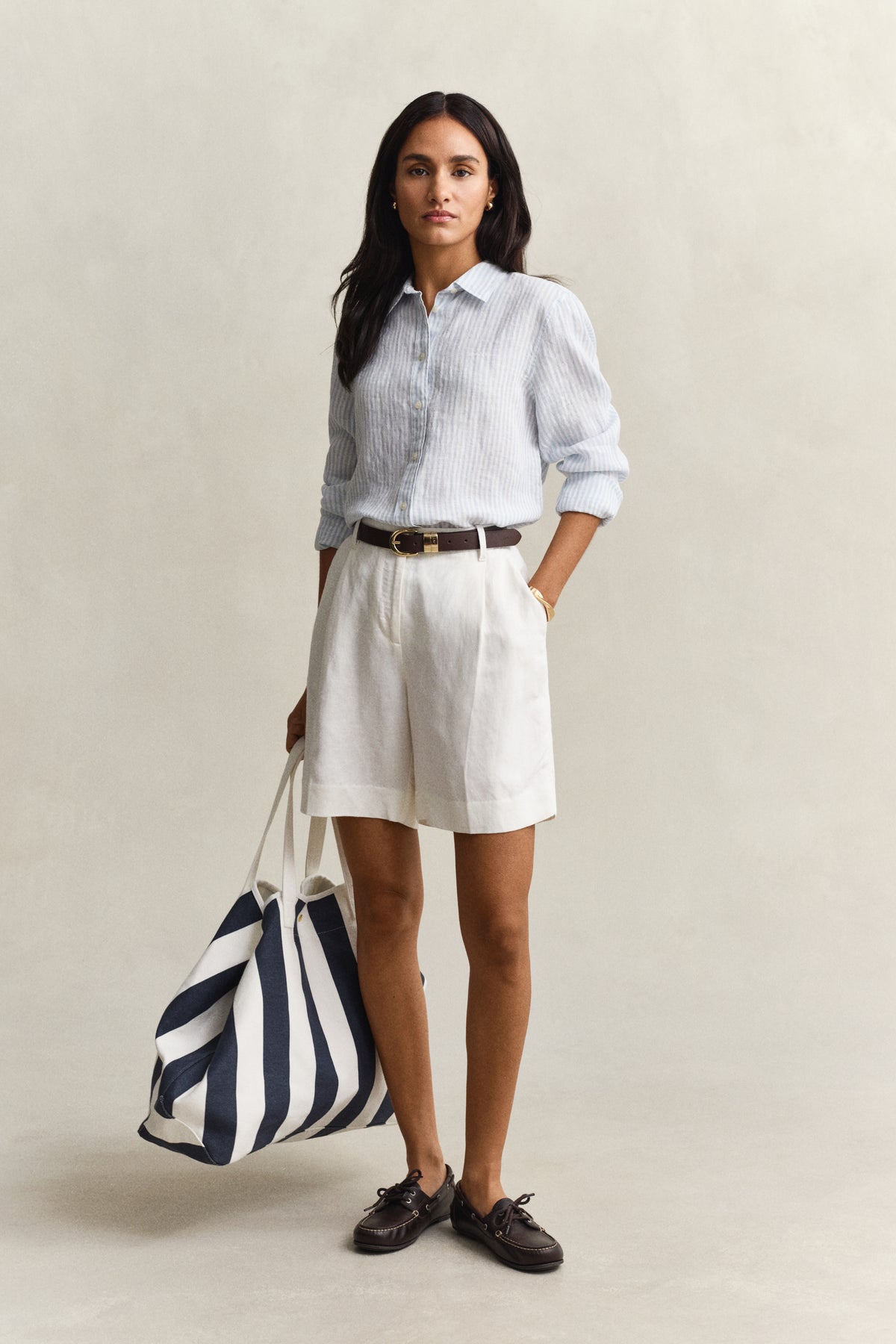Regular Fit Striped Linen Shirt